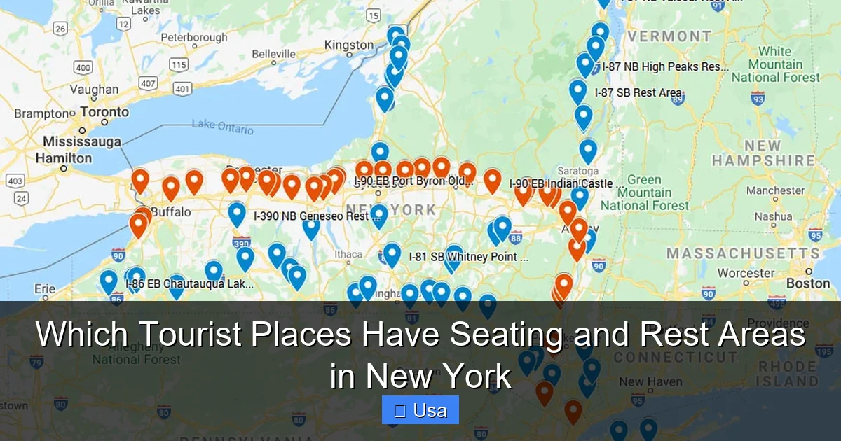 Which Tourist Places Have Seating and Rest Areas in New York