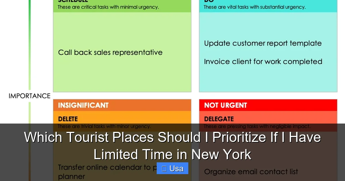 Which Tourist Places Should I Prioritize If I Have Limited Time in New York