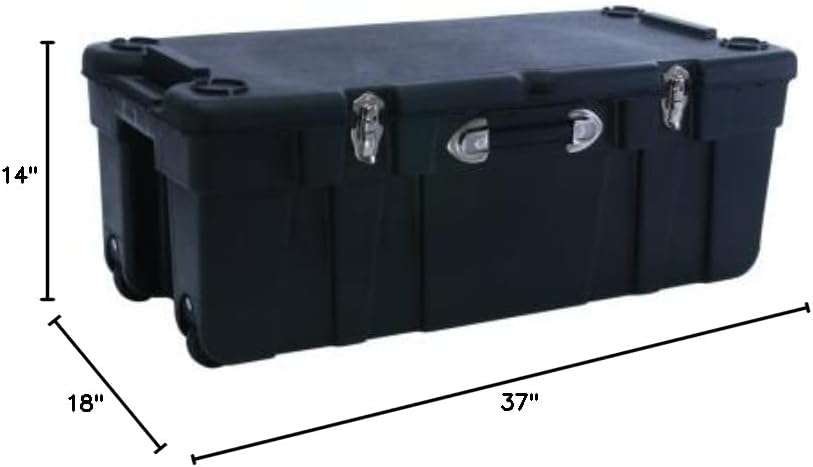 J. Terence Thompson Large Wheeled Storage Trunk, 37x17.5x14-Inch, Dura