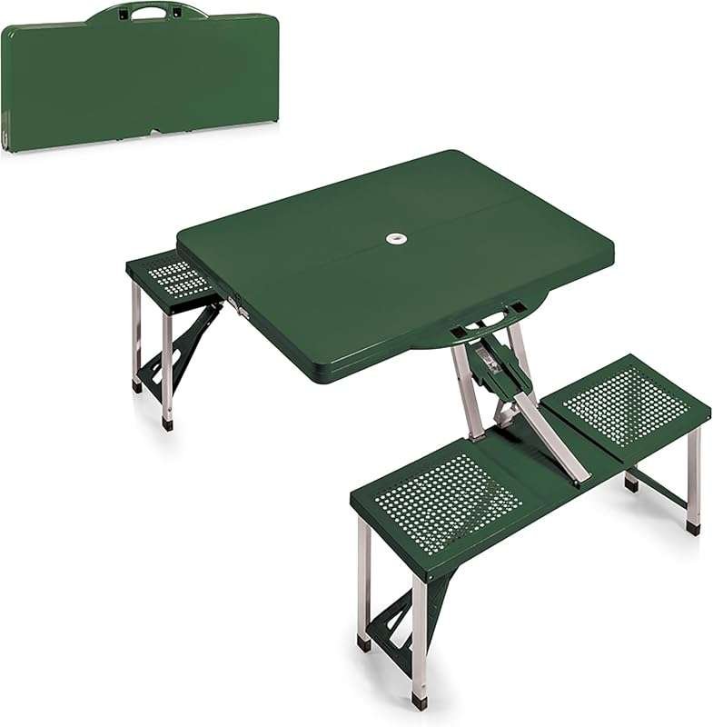 Picnic TIME Portable Folding Picnic Table with Seats for 4, Aluminum B