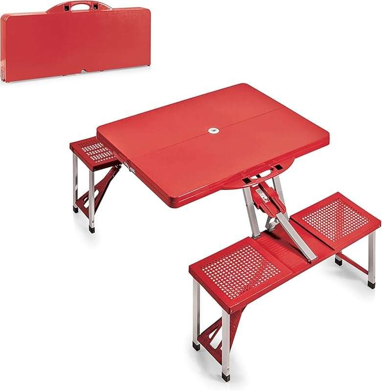 Picnic TIME Portable Folding Picnic Table with Seats for 4, Aluminum B
