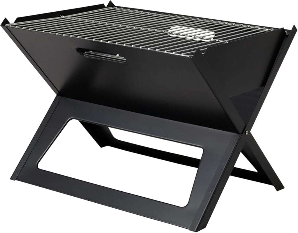 Fire Sense Notebook BBQ Grill: Foldable & Portable for Outdoor Barbecu