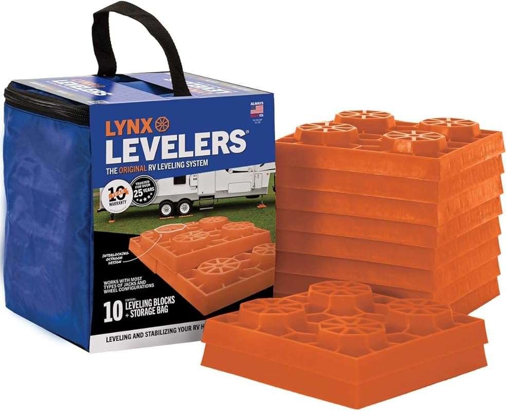 Tri-Lynx Lynx Levelers 00015 Interlocking RV Leveling Blocks, 10-Pack 