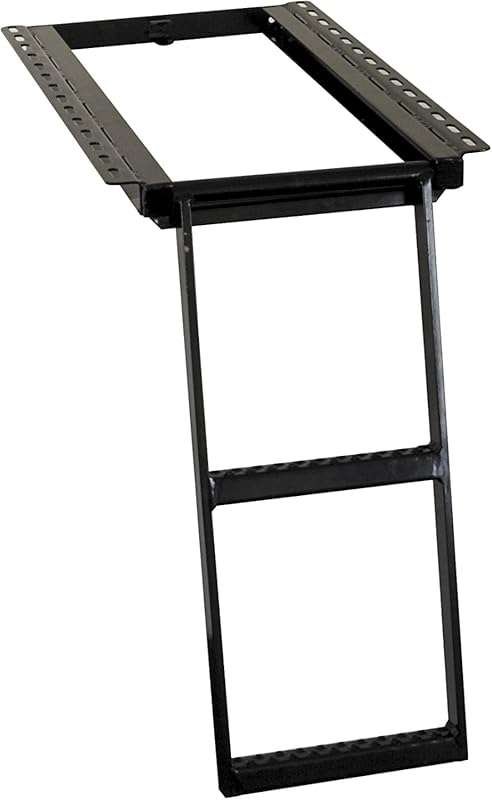 Buyers Products 5232000 Black 2-Rung Retractable Truck Step: Heavy Dut