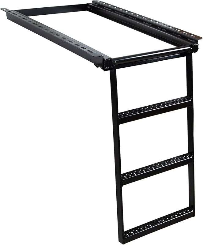 Buyers Products 5233000 Black 3-Rung Retractable Truck Step: Heavy Dut