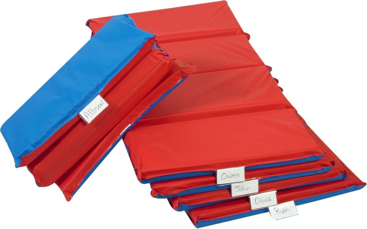 Children's Factory 2 Inch Thick Folding Toddler Nap Mats for Daycare &