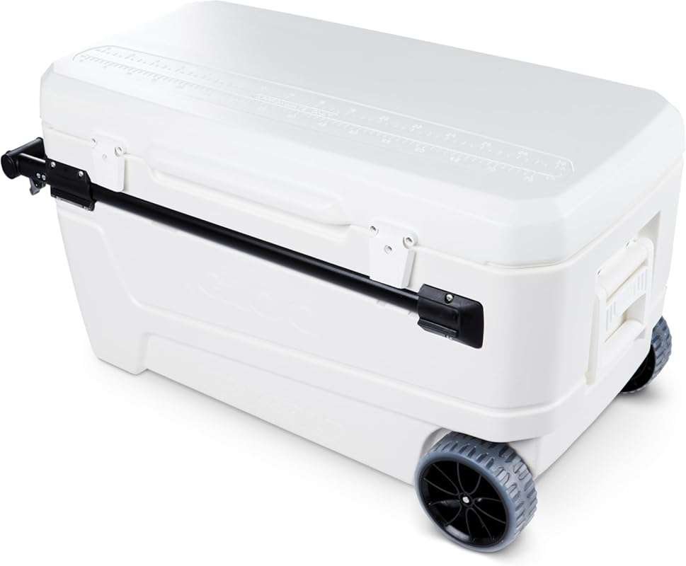 Igloo Maxcold Glide 110-Quart Wheeled Cooler, Insulated Hard Shell Ice