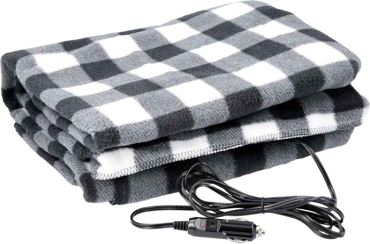 Stalwart 12V Electric Blanket for Car, Truck, SUV, RV - Portable Winte