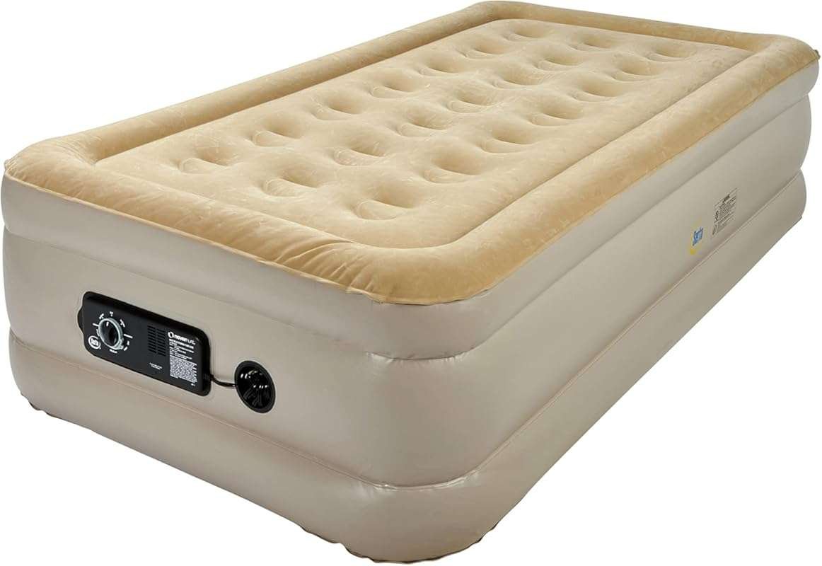 Serta Raised Air Mattress with Never Flat Pump - Luxury Inflatable Blo