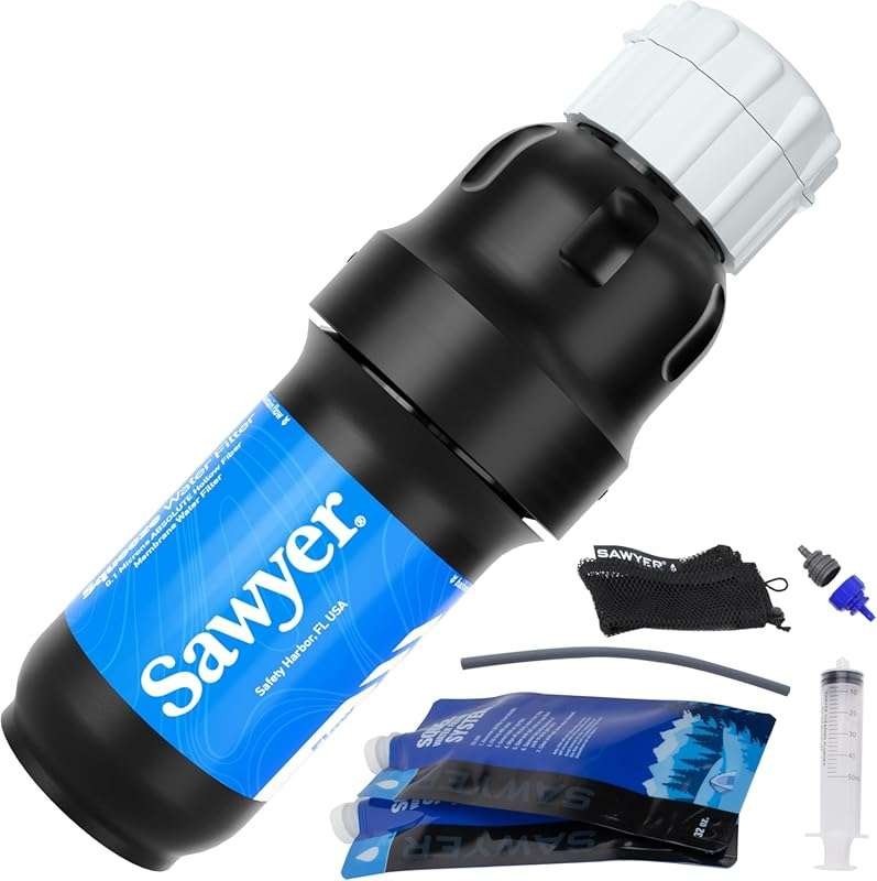 Sawyer Squeeze Portable Water Filter System for Camping, Backpacking, 