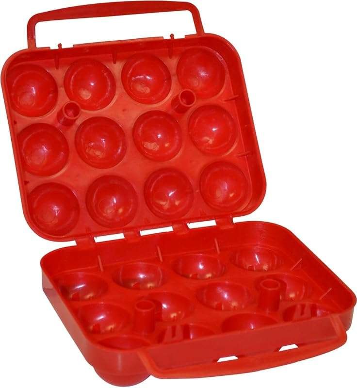 Coleman 12-Count Red Egg Carrier: Durable Container Perfect for Campin