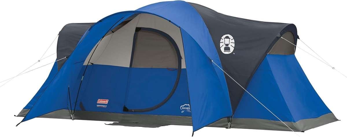 Coleman Montana 6/8 Person Family Camping Tent with Rainfly, Sets Up F