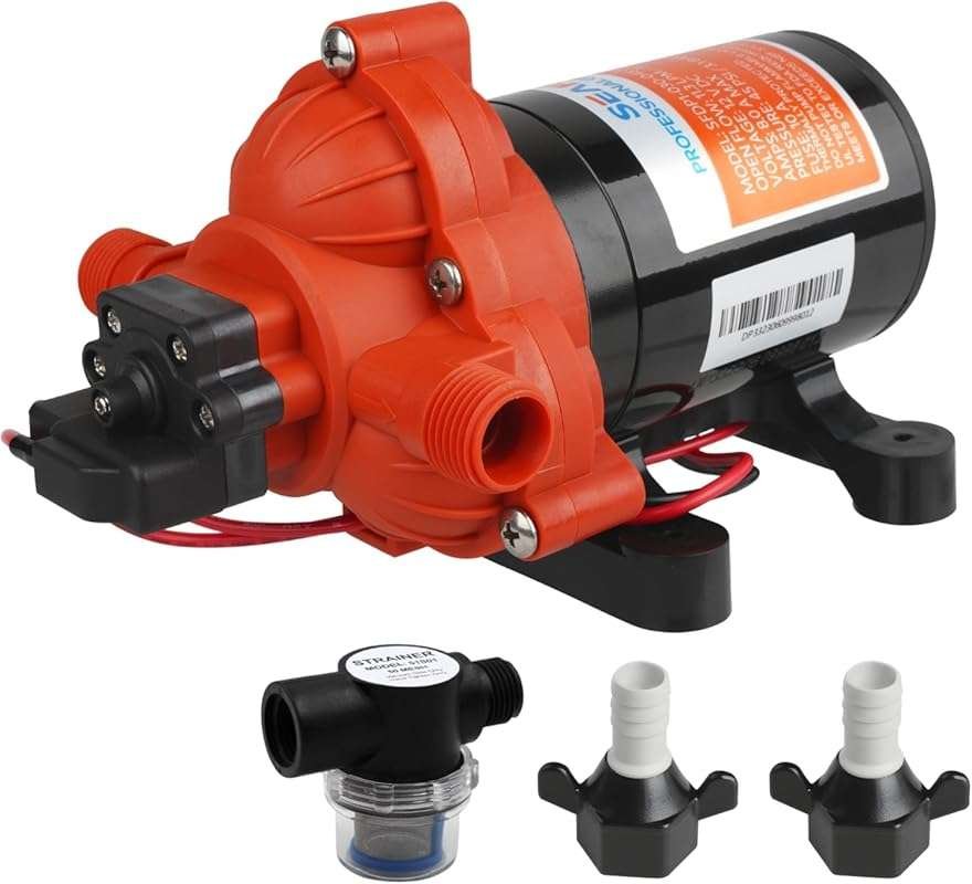 SEAFLO 12V RV Water Pump 3.0 GPM 45 PSI Diaphragm, NSF UL Certified fo