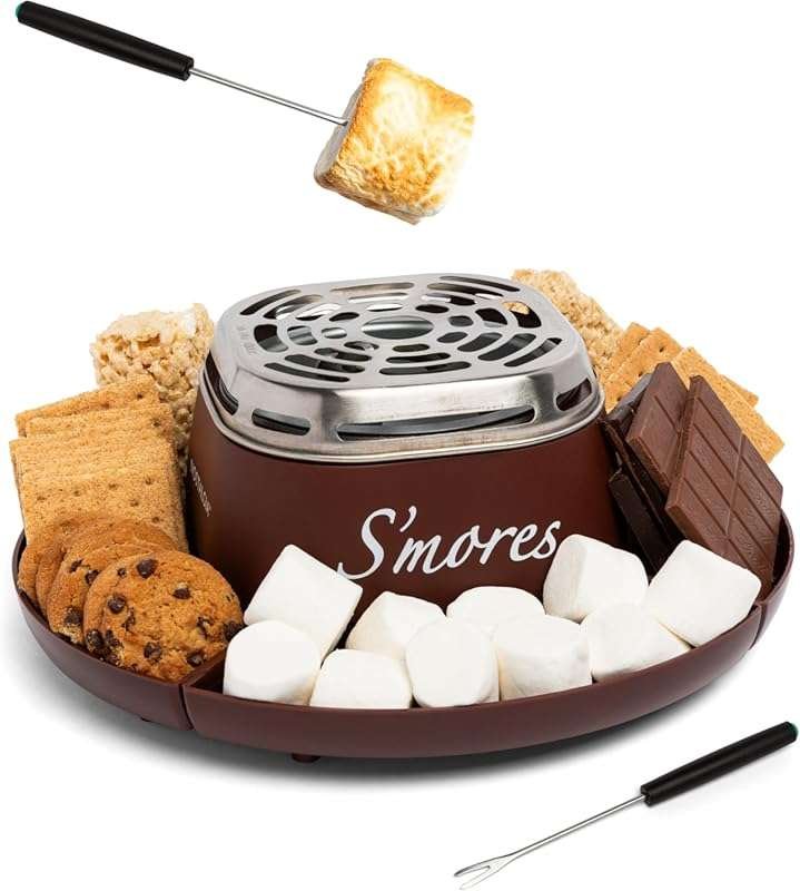 Nostalgia Tabletop Indoor Electric S'mores Maker - Smores Kit With Mar