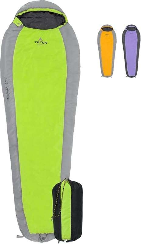 Teton 20F & 5F Degree Mummy Sleeping Bags: Lightweight & Warm for Camp