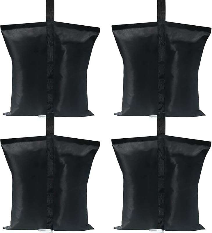 ABCCANOPY 120 LBS Canopy Tent Weights - 4-Pack Black Gazebo Sand Bags