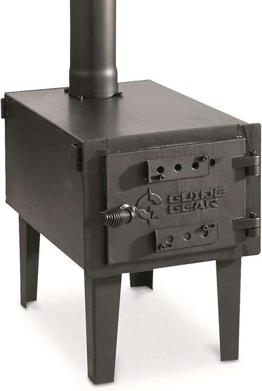 Guide Gear Outdoor Wood Burning Stove; Portable with Chimney Pipe for 
