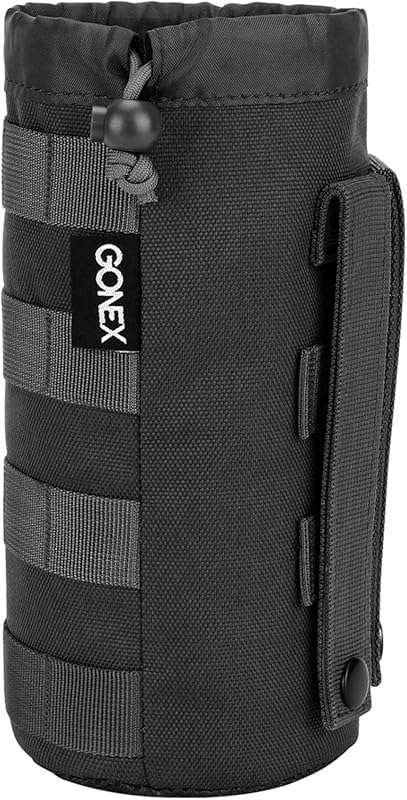 Gonex Tactical MOLLE Water Bottle Pouch: Drawstring Open Top, Mesh Bot
