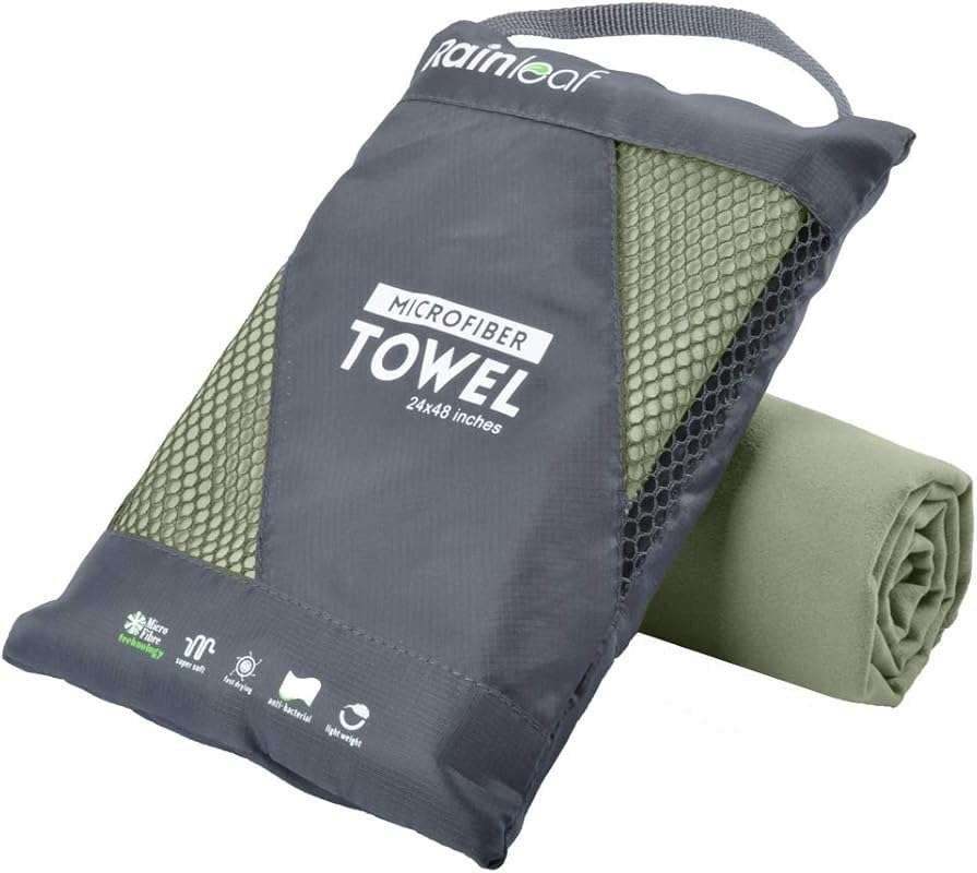 Rainleaf Microfiber Towel: Quick Dry, Super Absorbent, Ultra Compact,