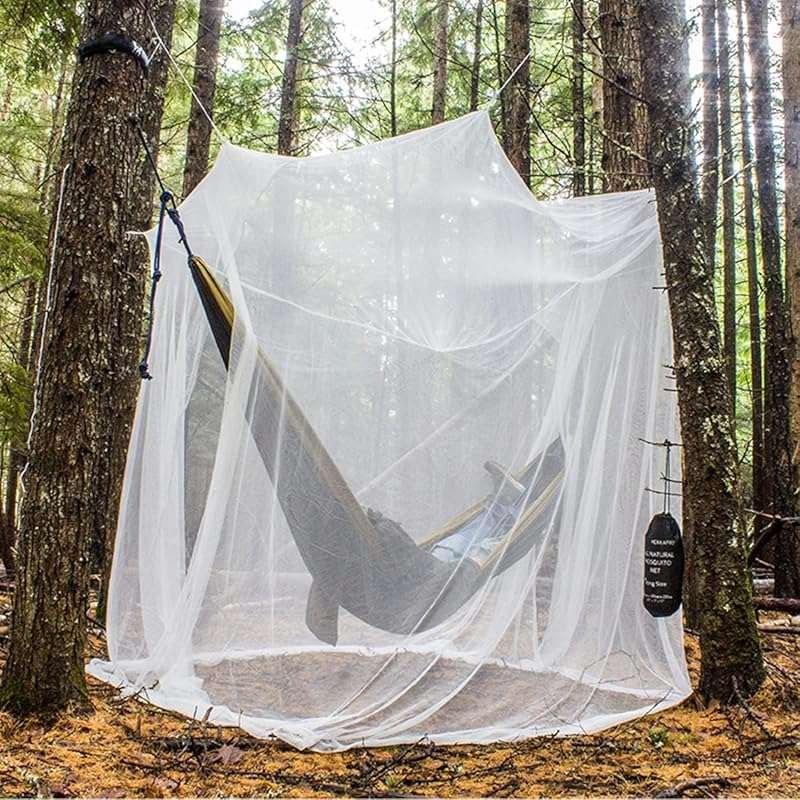 MEKKAPRO Ultra Large Mosquito Net: 2 Openings Netting Curtains with Ca