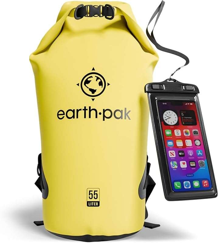 Earth Pak Waterproof Dry Bag Backpack Sack for Kayaking Gear - Include