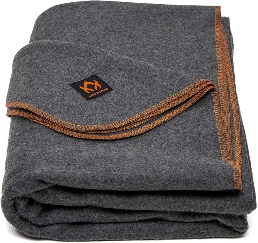 Arcturus Military Wool Blanket: Warm, Thick, Washable - Perfect for Ou