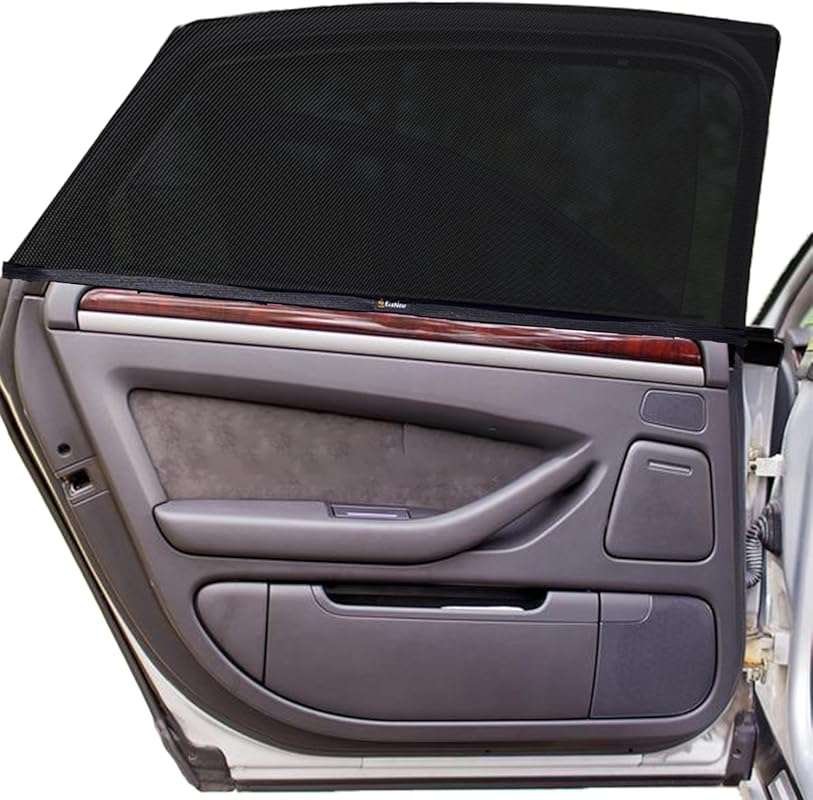 EcoNour 2 Pack Medium Car Window Screens for Camping - Bug, UV, Mosqui