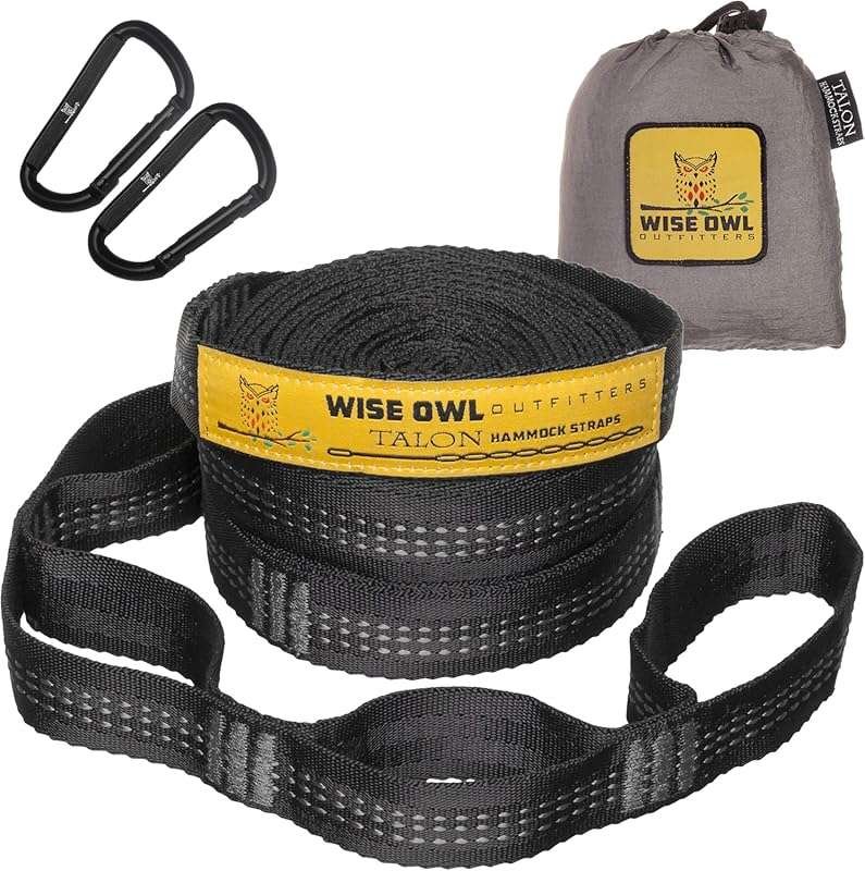 Wise Owl Outfitters Hammock Straps: 10ft Heavy-Duty Tree Hanging Kit w
