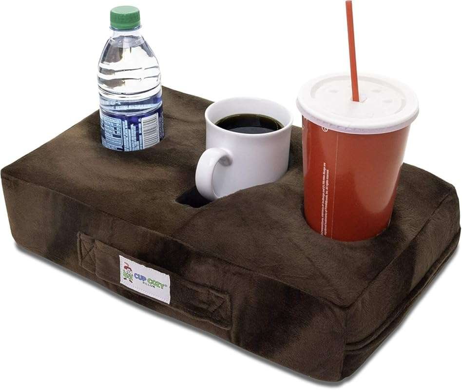 The Original Cup Cozy Pillow Gray: World's Best Couch/Bed/Car Drink an