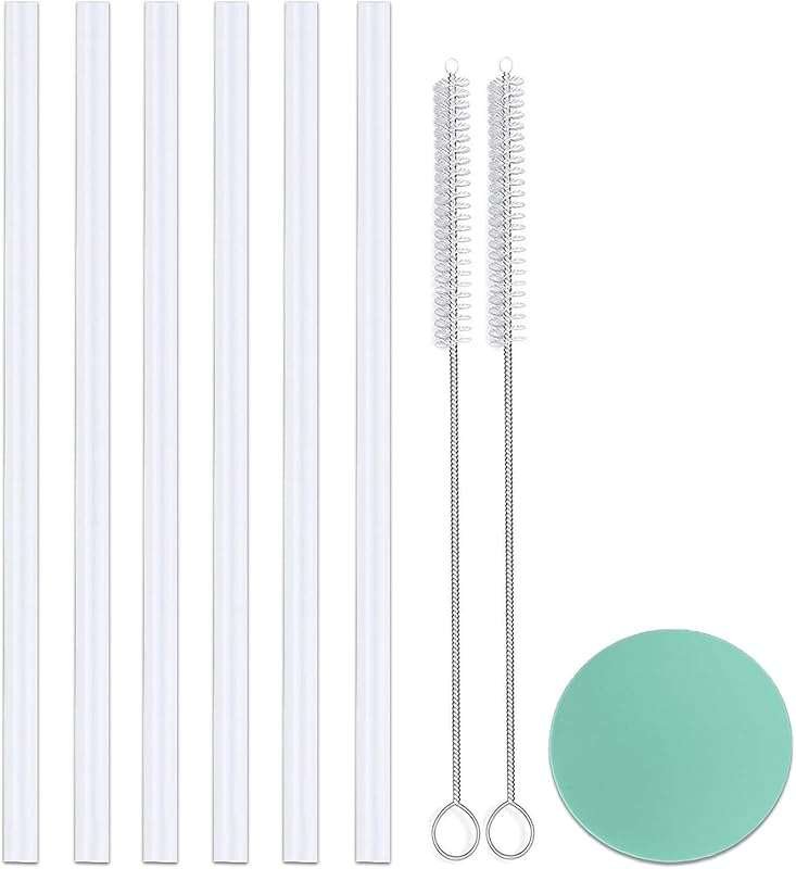 Greant 6 Pack Replacement Straws for Hydro Flask Wide Mouth Bottles, 9