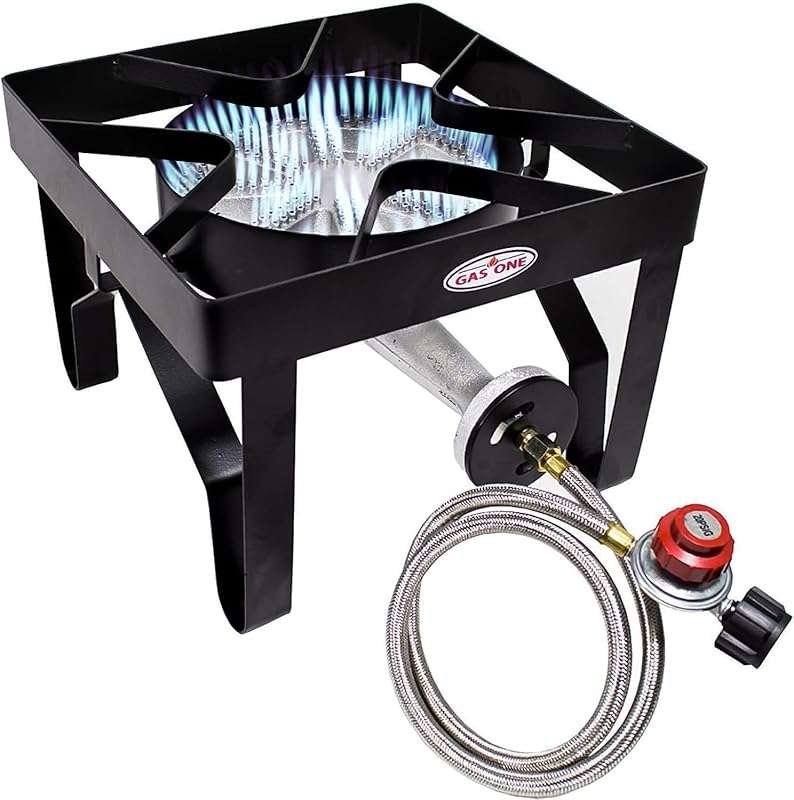 GasOne 200K BTU Propane Burner: Heavy-Duty Outdoor Stove with Adjustab