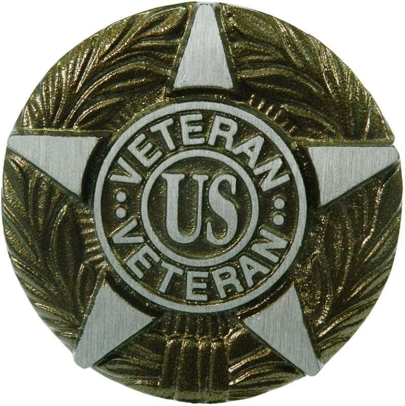 Universal Service Aluminum Grave Marker US Veteran Plaque Flag Holder