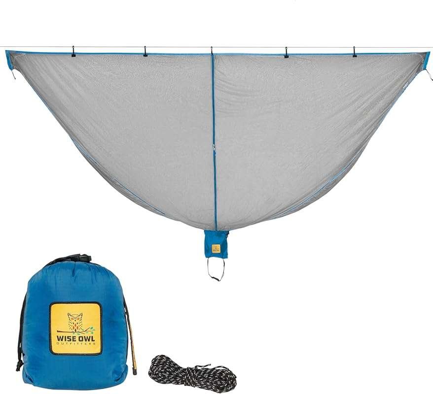 Wise Owl Outfitters Hammock Bug Net for Camping, Hiking, and Backpacki