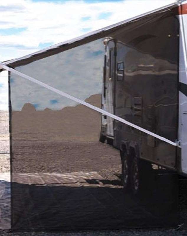 Tentproinc RV Awning Side Sun Shade Screen 9'x7' Black for Motorhome C