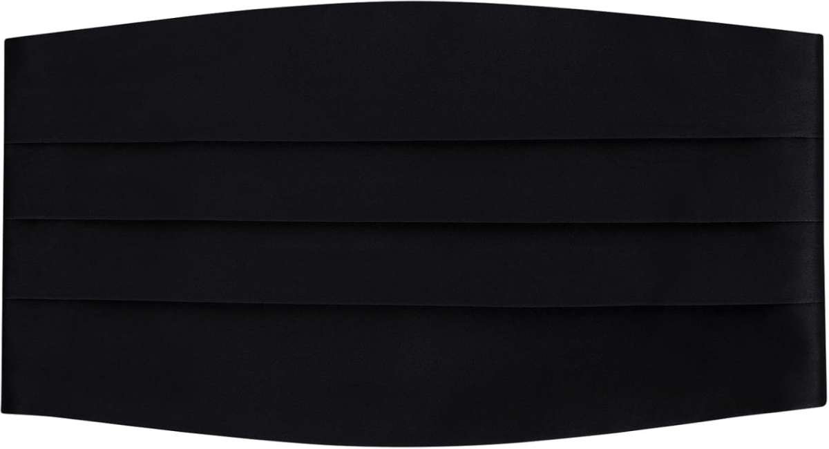 S.H. Churchill & Co. Men's Adjustable Satin Cummerbund - Classic Black