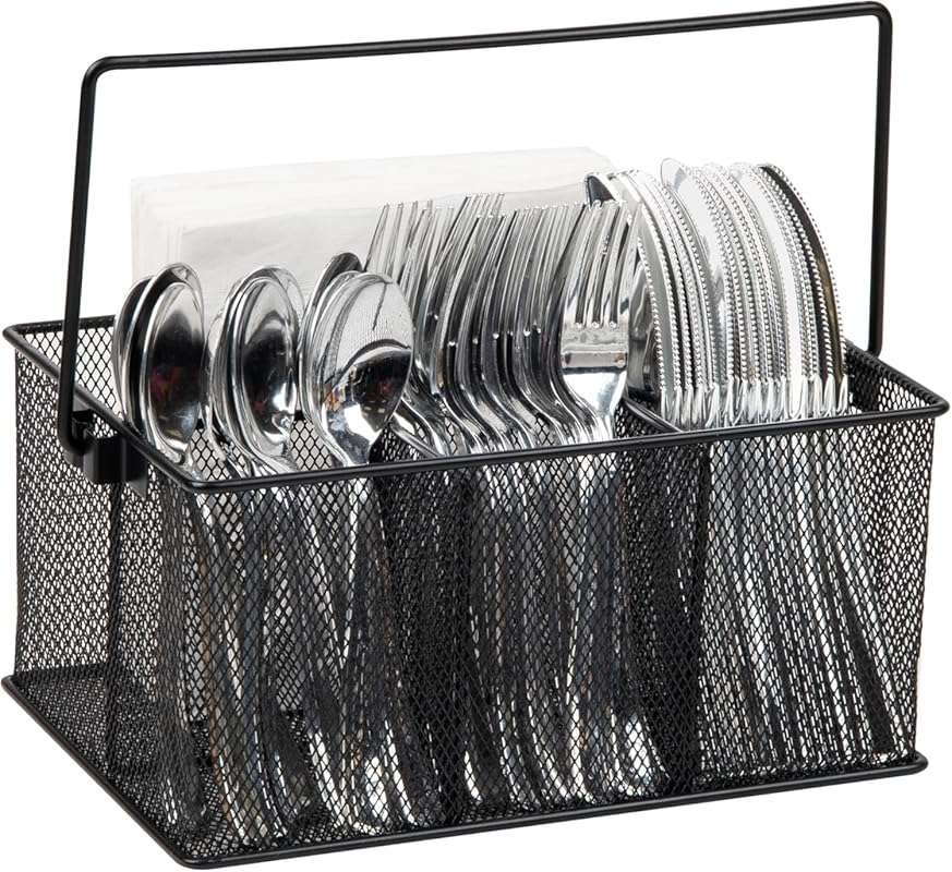 Mind Reader Utensil Holder, Silverware Organizer, Caddy, Cutlery Holde
