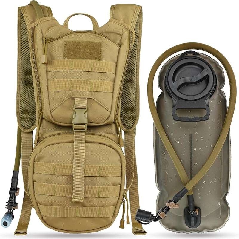 MARCHWAY Tactical Molle Hydration Pack Backpack with 3L TPU Water Blad