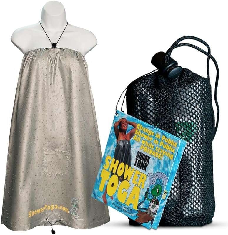 Shower Toga Wearable Shower Garment for Private RV, Camping, Surf Ponc