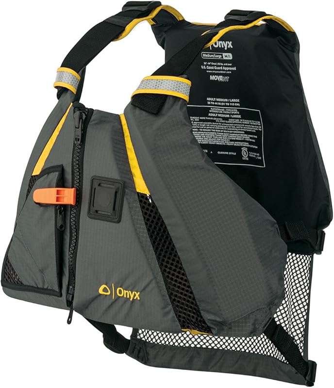 Onyx MoveVent Dynamic Paddle Vest for Adults: USCG Approved for Kayaki