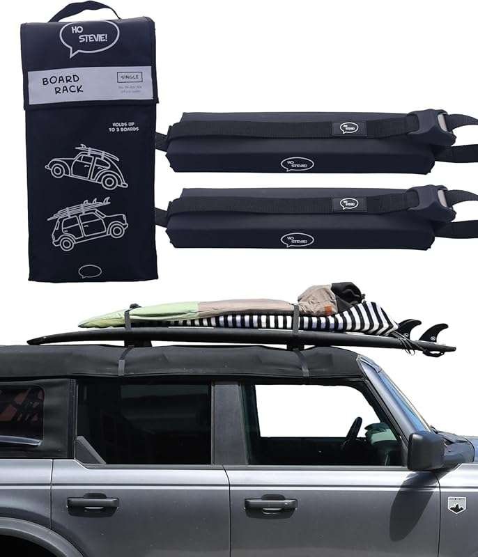 Ho Stevie! Surfboard Car Racks: Padded System, Easy Setup, 'No Scratch