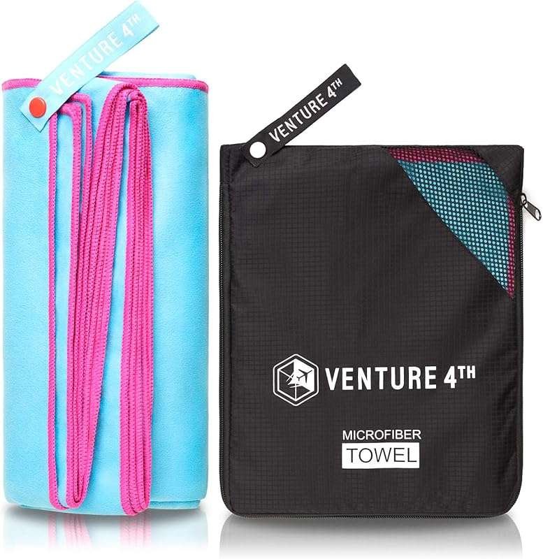 VENTURE 4TH Quick Dry Travel Towel: Ultra Soft Microfiber, Fast Drying