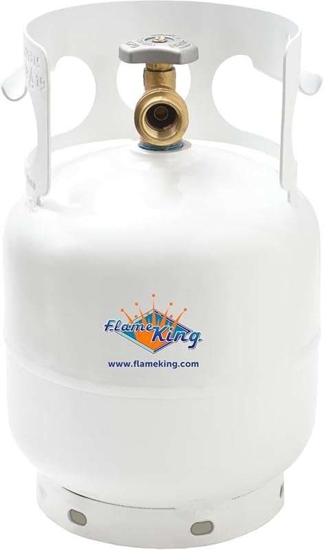 Flame King 5 Pound Propane Tank Cylinder - White