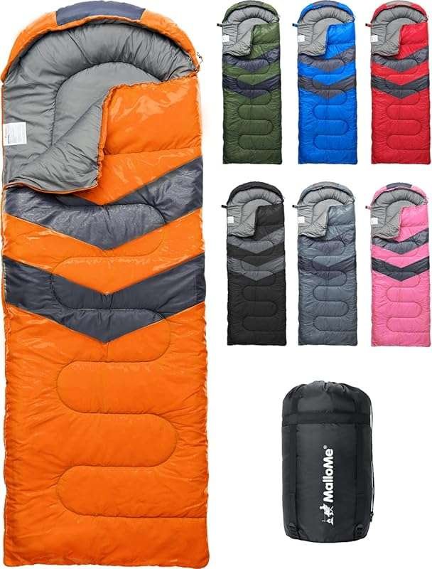 MalloMe Adult & Kids Sleeping Bag for Cold & Warm Weather