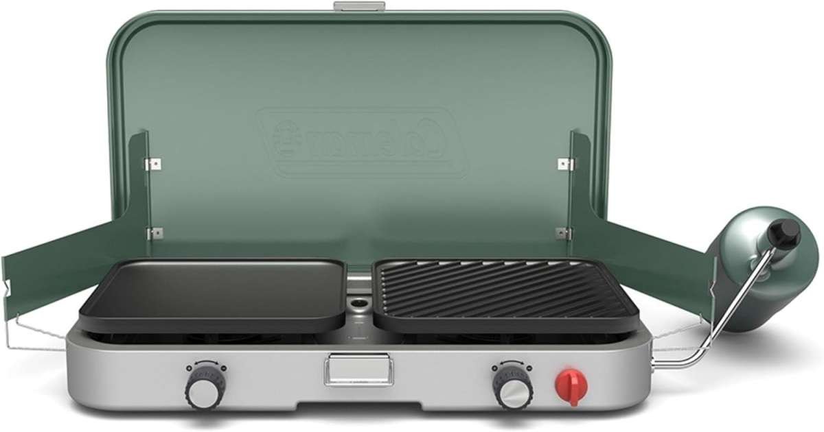 Coleman Cascade 3-in-1 Outdoor Camp Stove with Grill & Griddle, 24,000
