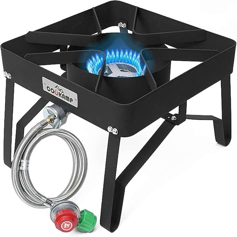 High Pressure Gas Cooker Outdoor Propane Burner with Adjustable 0-20 P