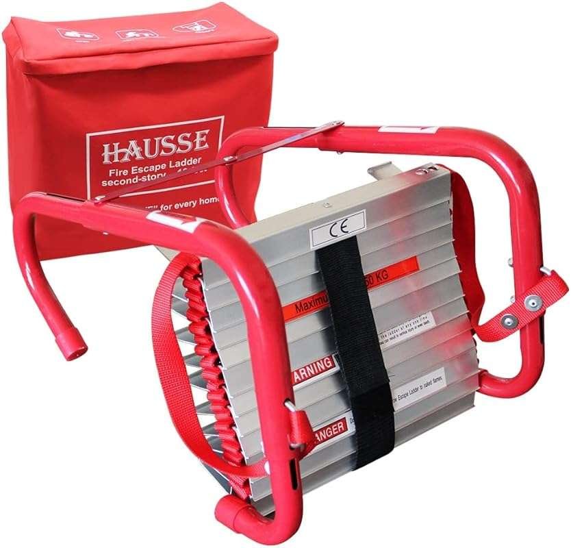 Hausse 13-Foot Retractable 2-Story Fire Escape Ladder for Safe Emergen