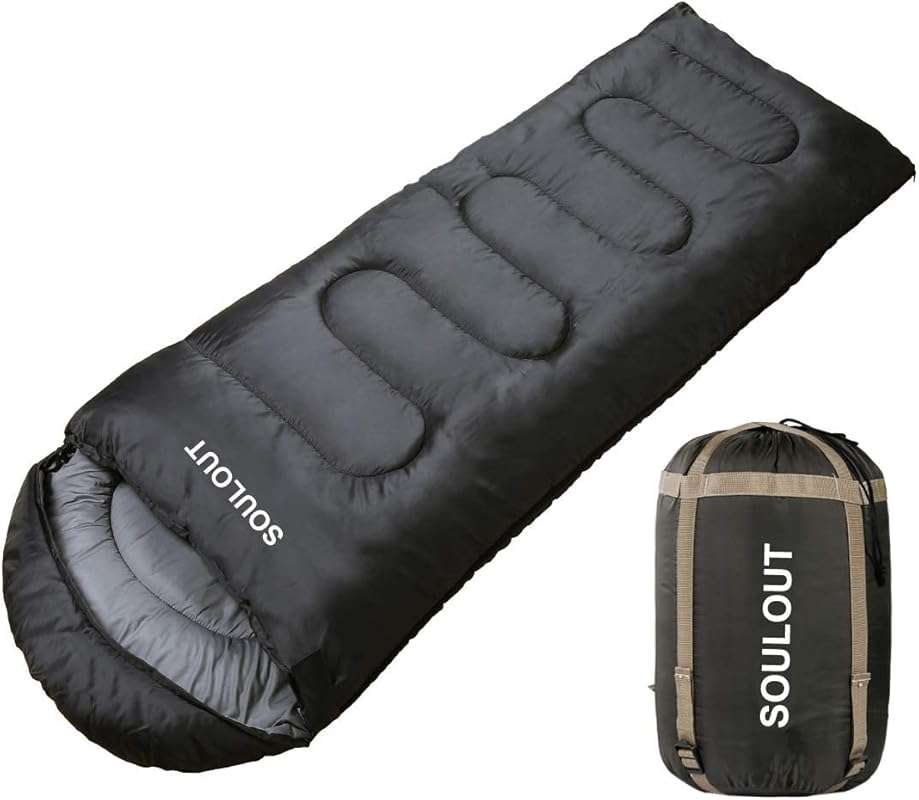 Lightweight 3-4 Season Cold Weather Sleeping Bag for Adults & Kids wit