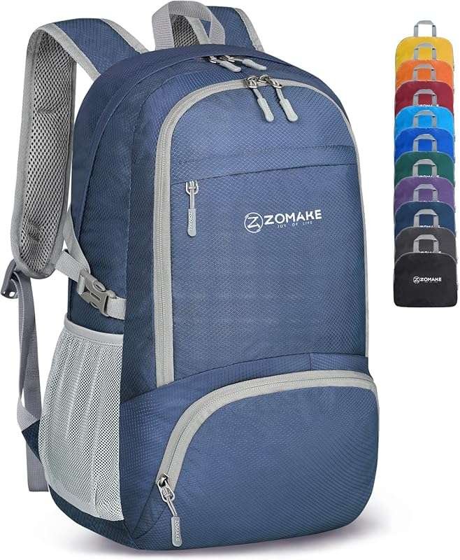 ZOMAKE Lightweight Packable Backpack 30L, Foldable Water Resistant Hik