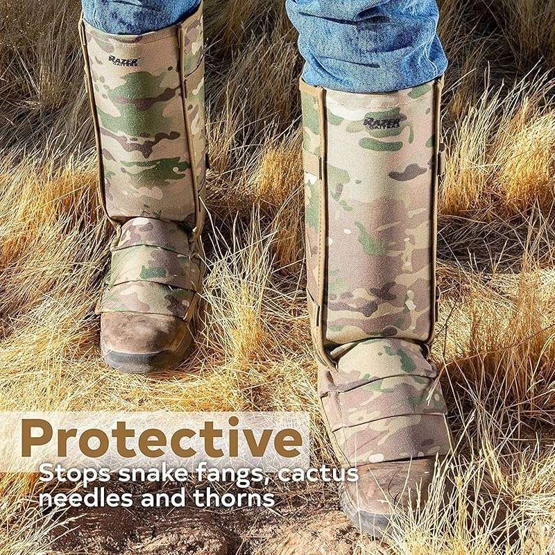 Razer Snake Gaiters: Heavy Duty Leg Guards for Hiking & Hunting, Adjus