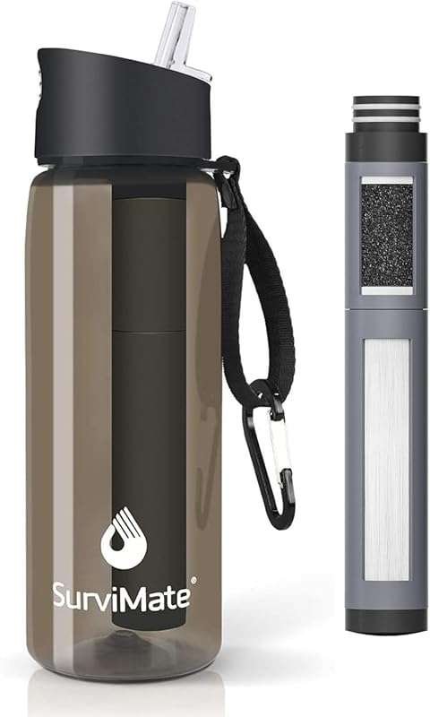 Survimate 5-Stage 0.01Ξm Ultra-Filtration Filtered Water Bottle for Su
